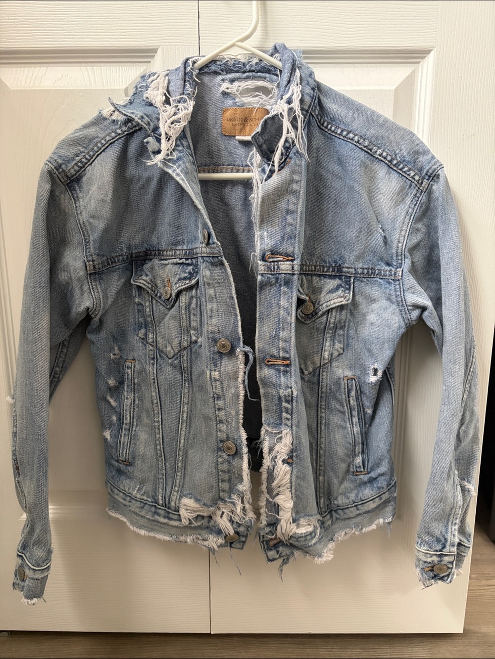 Denim & Supply Ralph Lauren Light Blue Distressed Jean Jacket